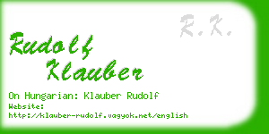 rudolf klauber business card